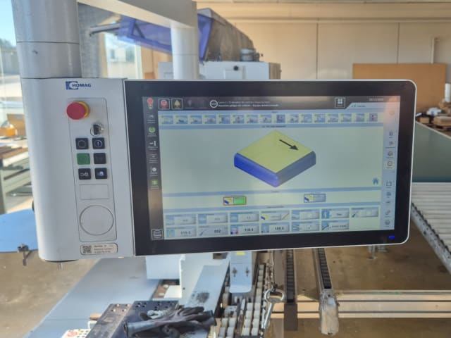 Plaqueuses de chants unilaterales avec automatisation HOMAG + LIGMATECH KAL 310 + ZHR 05