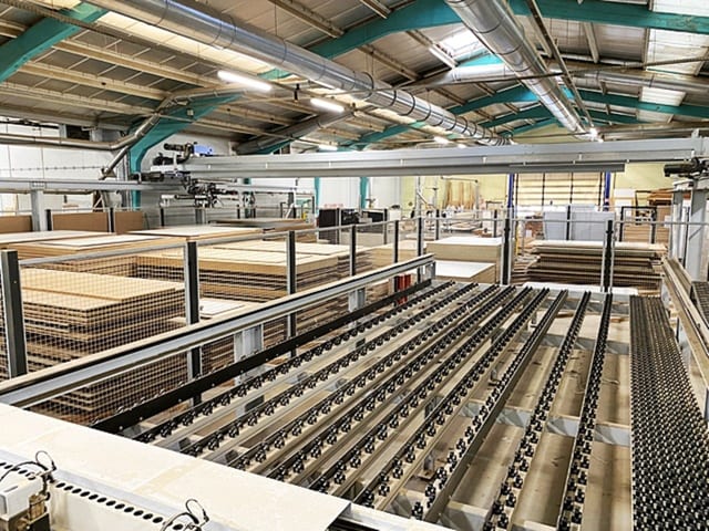 Beam panel saw with automatic warehouse HOLZMA HPP 380/43/43 + TLF