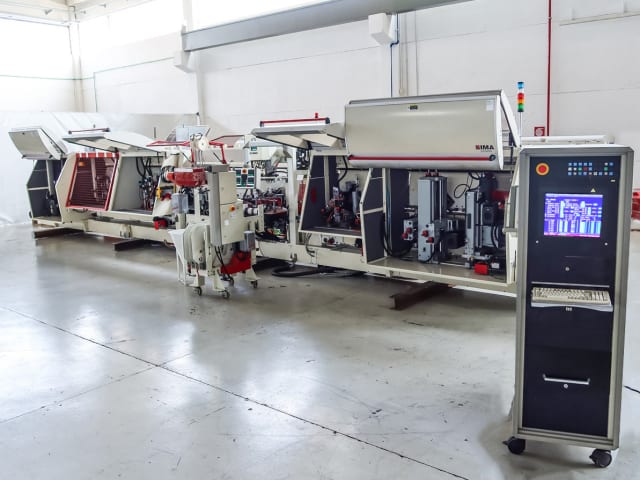 Doppelseitige Kantenanleimmaschine IMA COMBIMA/K/IT/R75/1075/V/R3