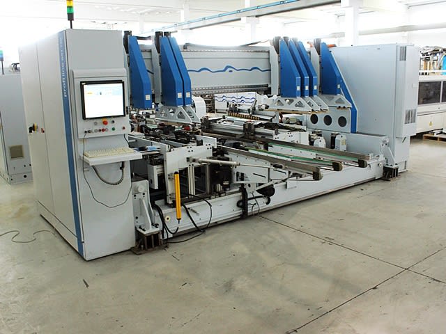 Durchlaufbohr- und Dübeleintreibanlage WEEKE + BARGSTEDT PROFILINE BST 750; P TTL401/12