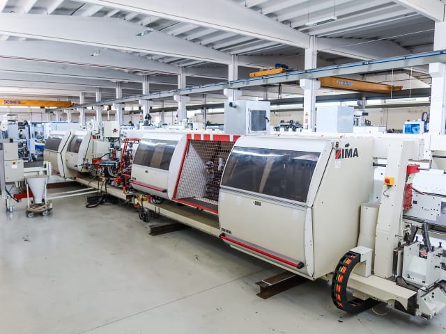 Doppelseitige Kantenanleimmaschine IMA COMBIMA/K/IT/R75/1075/V/R3