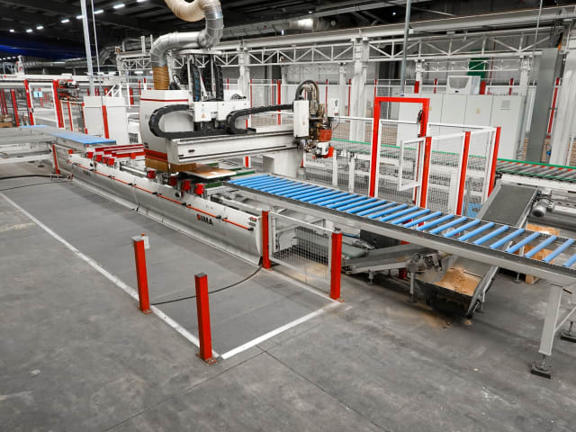 Squaring/Edgebanding and Drilling Line IMA COMBIMA SYSTEM/I/R75/1170/F/R3