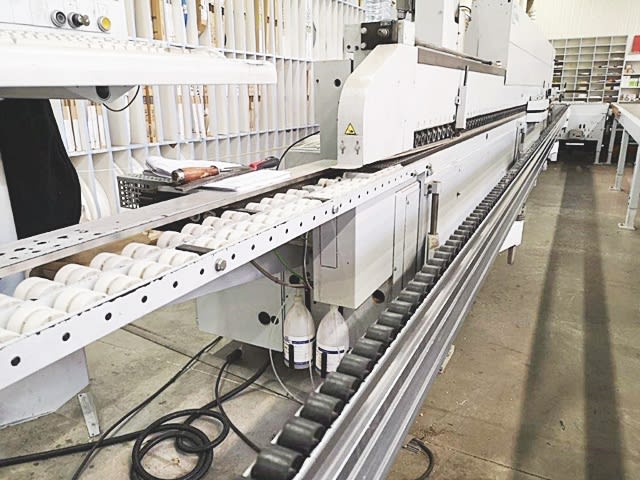 homag + weeke - bst 500+fpr620 - edge banding line for narrow pieces per lavorazione legno