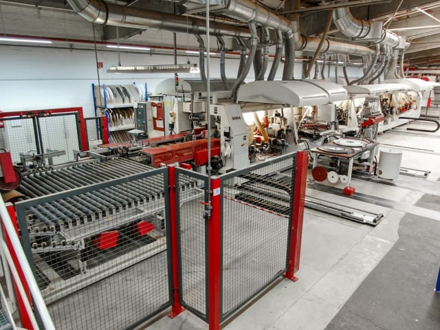 ima + meinert - combima-system/ii 1950-a - squaringedgebanding line per lavorazione legno