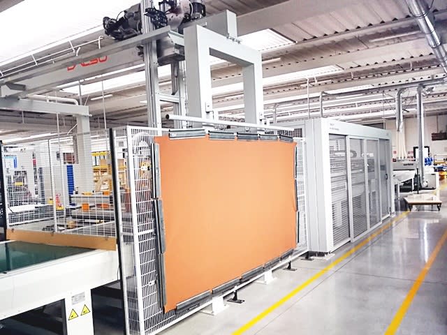 wemhoener + cefla + giardina - kt-m-15 + dualtech - ligne de pressage per lavorazione legno