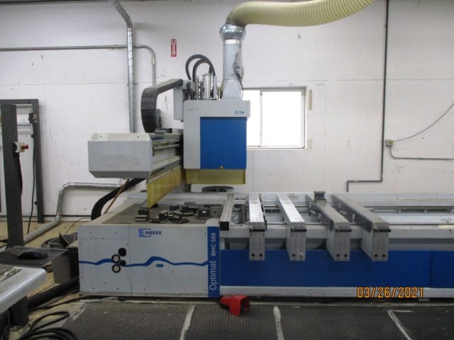 weeke - bhc 555 - cnc machine centres with pod and rail per lavorazione legno