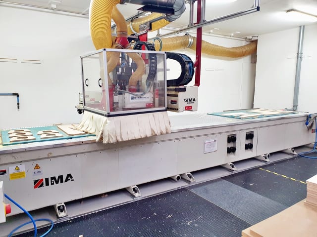 ima - bima 410 120/600 - cnc machine center with nesting table per lavorazione legno
