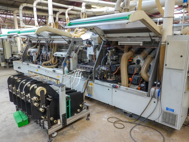 biesse - rbo - stream sb2 9.5 - squaringedgebanding line per lavorazione legno