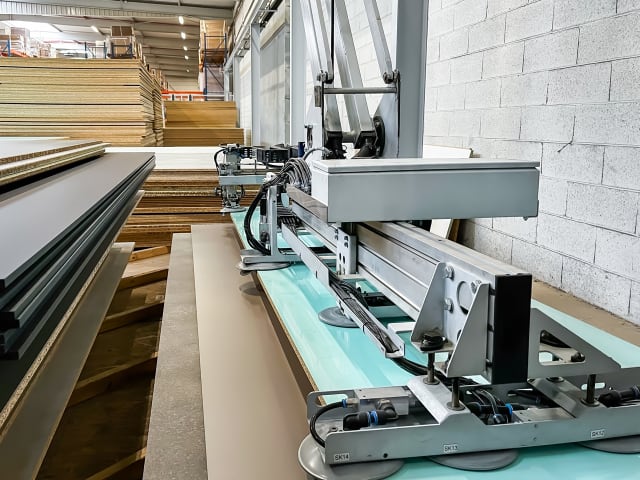 holzma - hpp 300/43/43 + optimat tlf210 - beam panel saws with automatic warehouse per lavorazione legno