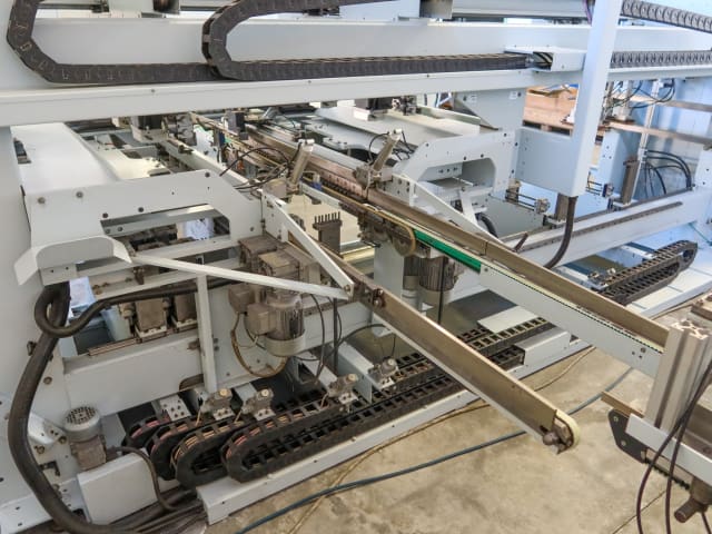 weeke - bst 500 d - durchlaufbohr line per lavorazione legno