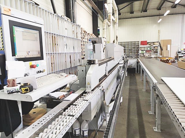 homag + weeke - bst 500+fpr620 - edge banding line for narrow pieces per lavorazione legno