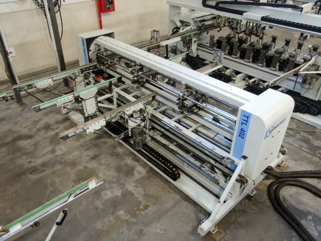 weeke - bst 500 d - durchlaufbohr line per lavorazione legno