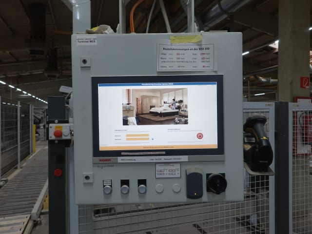 weeke - bhx 200/d + kr 120 - 钻孔与嵌入生产线 per lavorazione legno