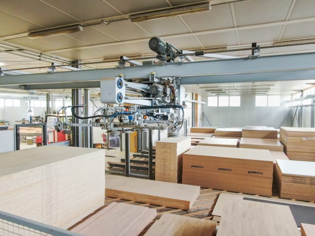 bargstedt + holzma - hpp 380/43/43 - beam panel saw with automatic warehouse per lavorazione legno