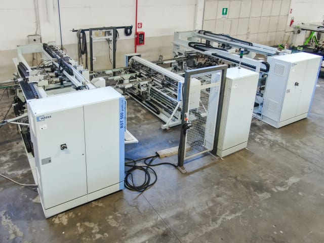 weeke - bst 500 d - durchlaufbohr line per lavorazione legno