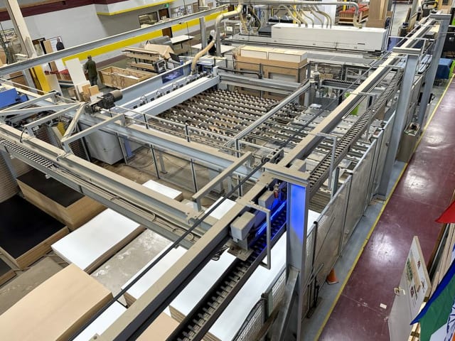 bargstedt + holzma - hpp300 + tlf210 - beam panel saw with automatic warehouse per lavorazione legno