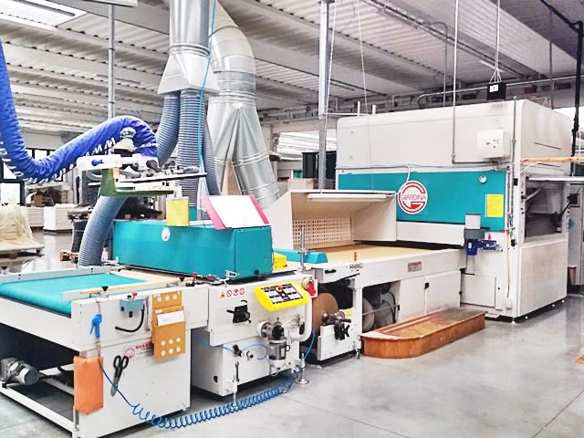 wemhoener + cefla + giardina - kt-m-15 + dualtech - ligne de pressage per lavorazione legno