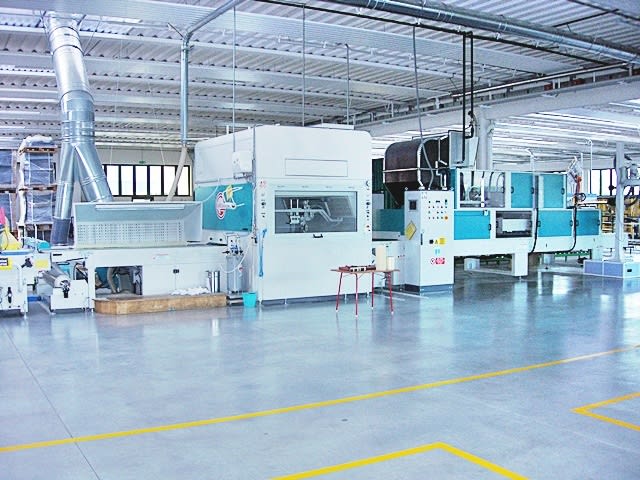 wemhoener + cefla + giardina - kt-m-15 + dualtech - ligne de pressage per lavorazione legno