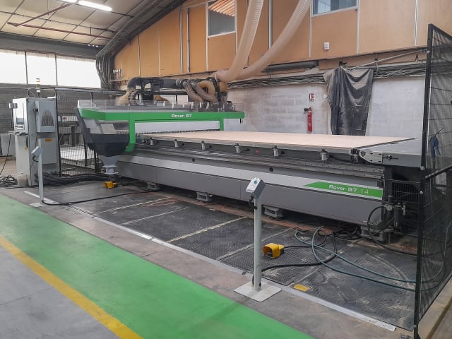 biesse - rover g 714 - centro di lavoro con piano nesting per lavorazione legno