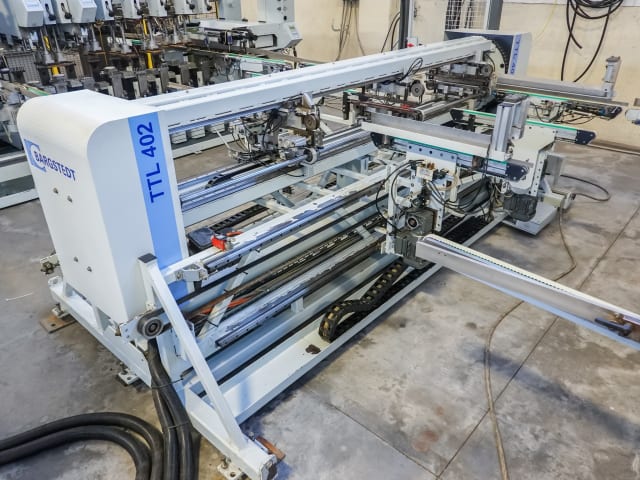 weeke - bst 500 d - durchlaufbohr line per lavorazione legno