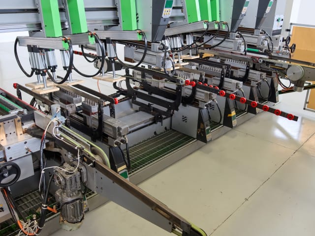 biesse - techno fdt - línea de perforado e inserción per lavorazione legno