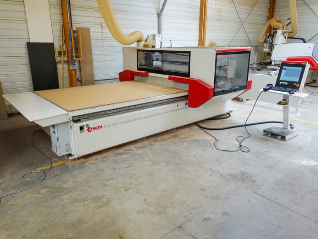 scm - pratix s - cnc machine centres with flat tables per lavorazione legno