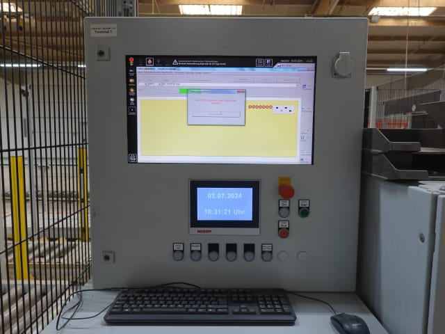 weeke - bhx 200/d + kr 120 - linea di foratura e inserimento per lavorazione legno