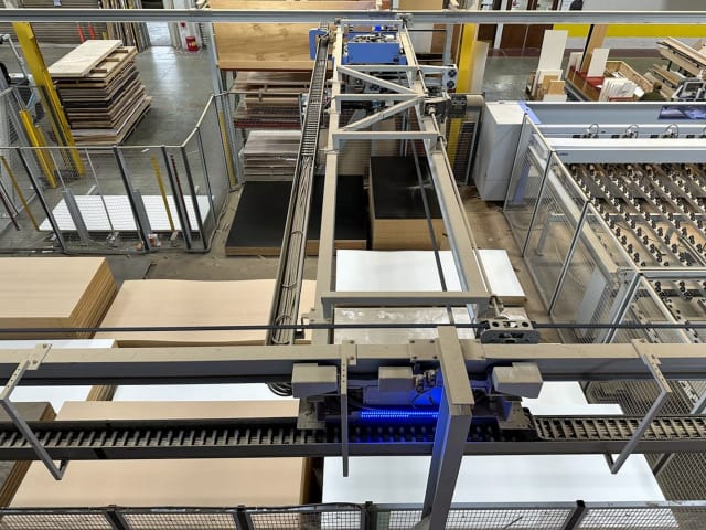 bargstedt + holzma - hpp300 + tlf210 - plattensäge mit automatischem lager per lavorazione legno