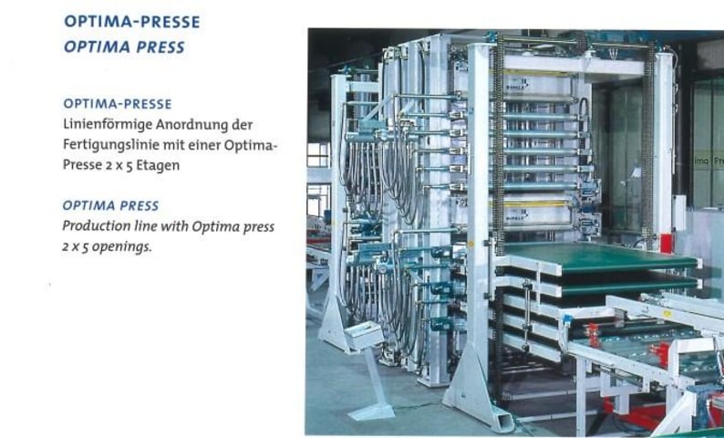 burkle - optima - pressa a ciclo continuo per lavorazione legno