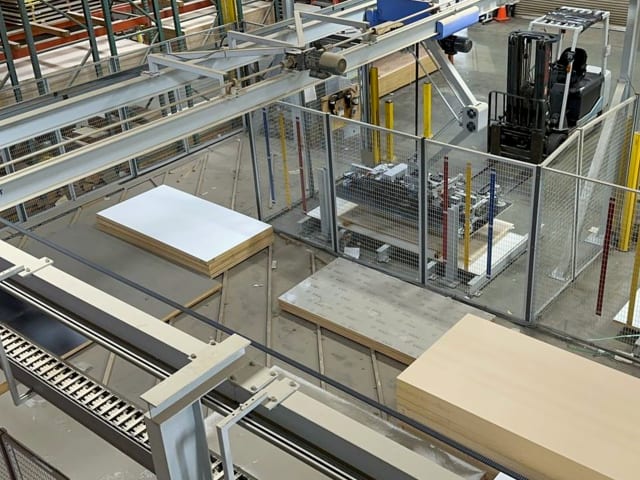 bargstedt + holzma - hpp300 + tlf210 - plattensäge mit automatischem lager per lavorazione legno