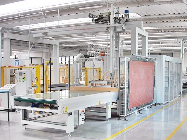 wemhoener + cefla - kt-m-15 + dualtech - línea de prensado per lavorazione legno