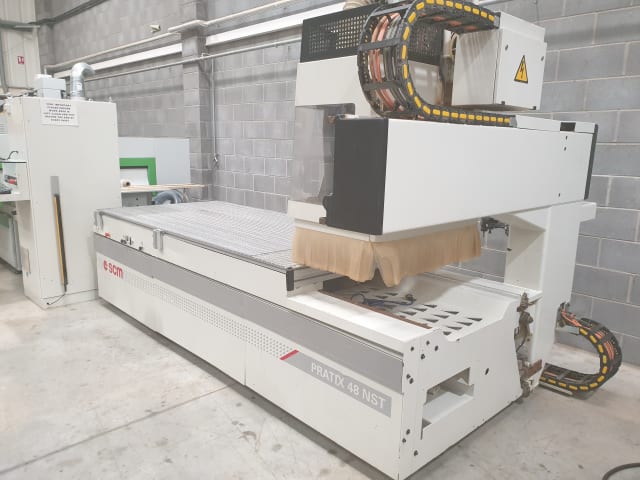 scm - pratix 48 nst - cnc machine centres with flat tables per lavorazione legno